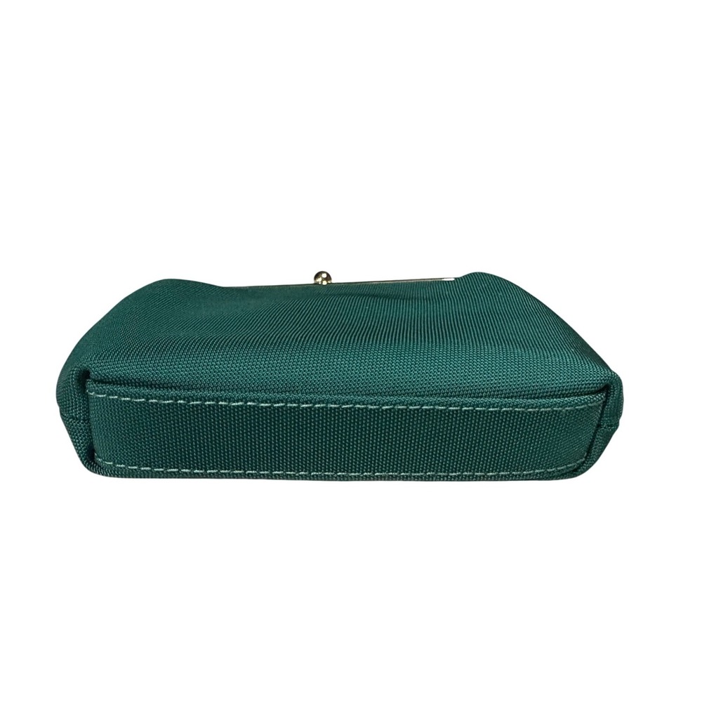 Dooney & Bourke Coin Purse Women Small Green Canvas Kiss Lock Logo - Picture 4 of 8